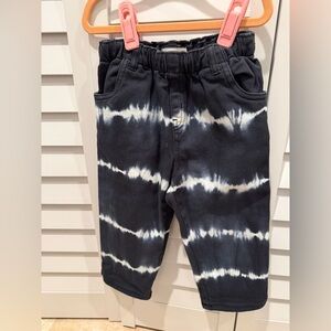 Kids Tie-Dye Jogger Pants - Navy and White